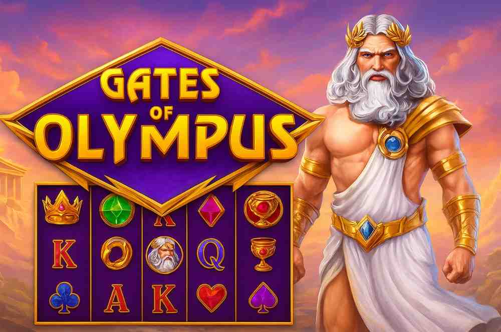 Tela inicial do Gates of Olympus no 77H cassino